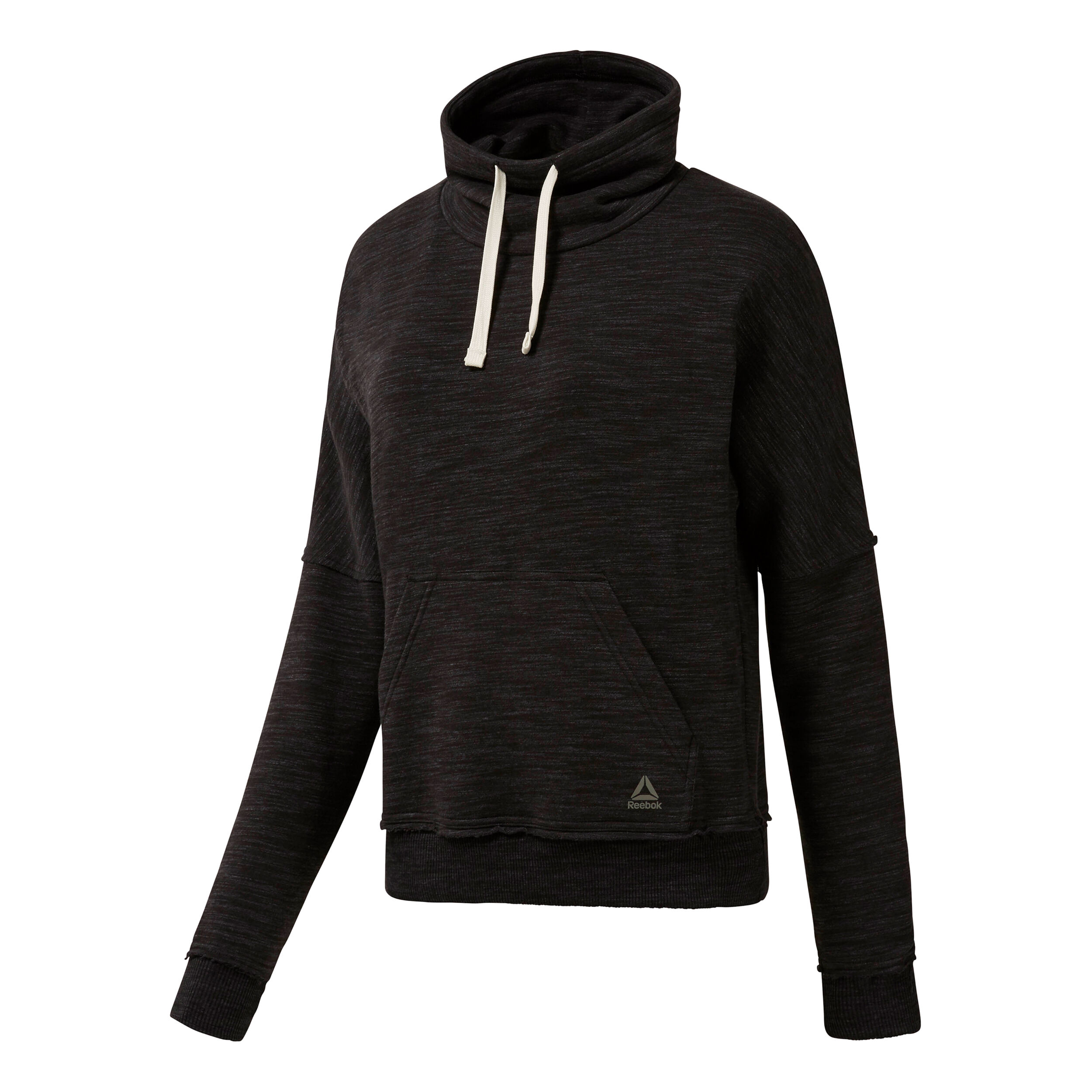 Reebok Elements Marble Cowl Neck Hoody Damen Schwarz, Weiß Reebok Elements Marble Cowl Neck Hoody Damen Schwarz, Weiß