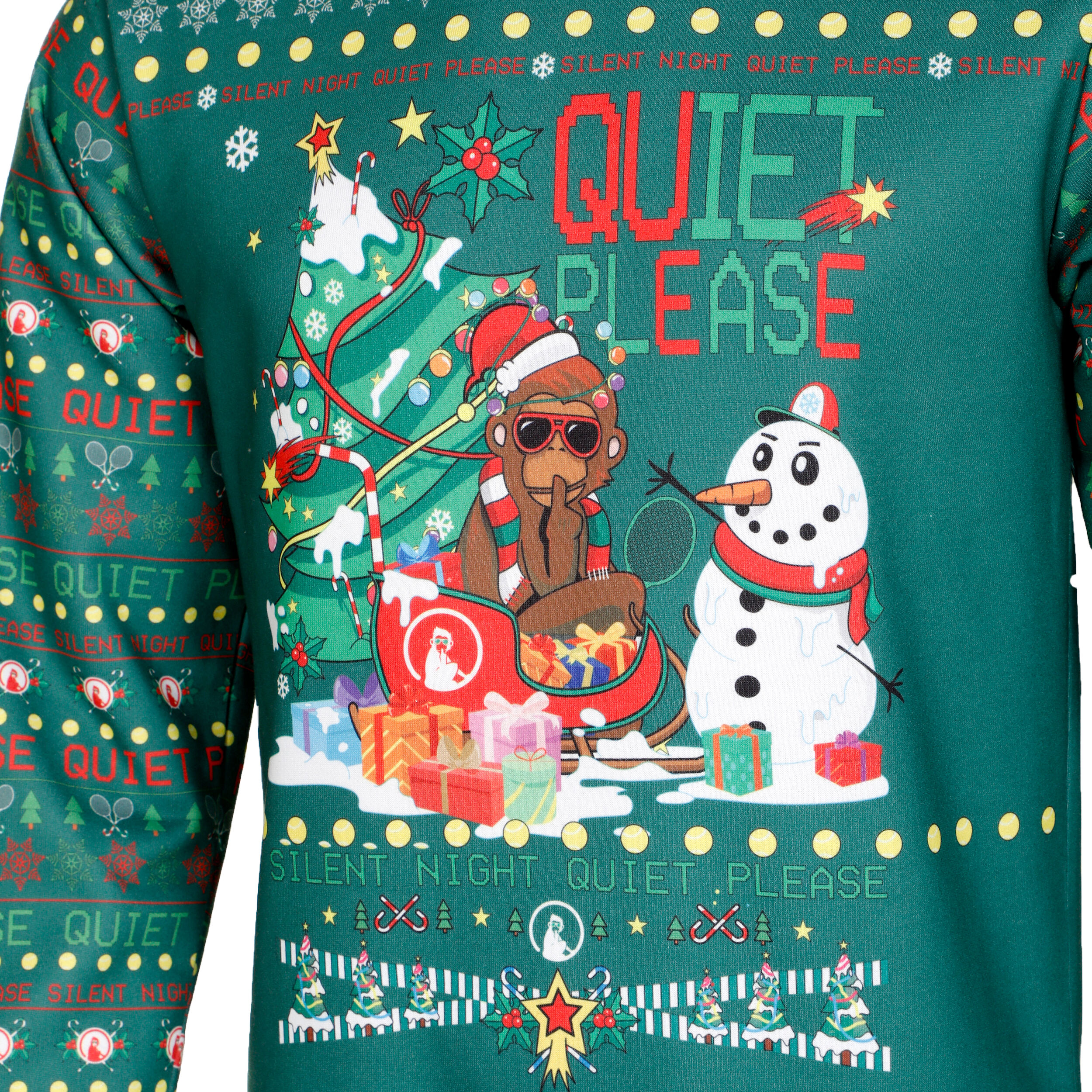 Ugly Christmas Sweatshirt Herren Grun Mehrfarbig