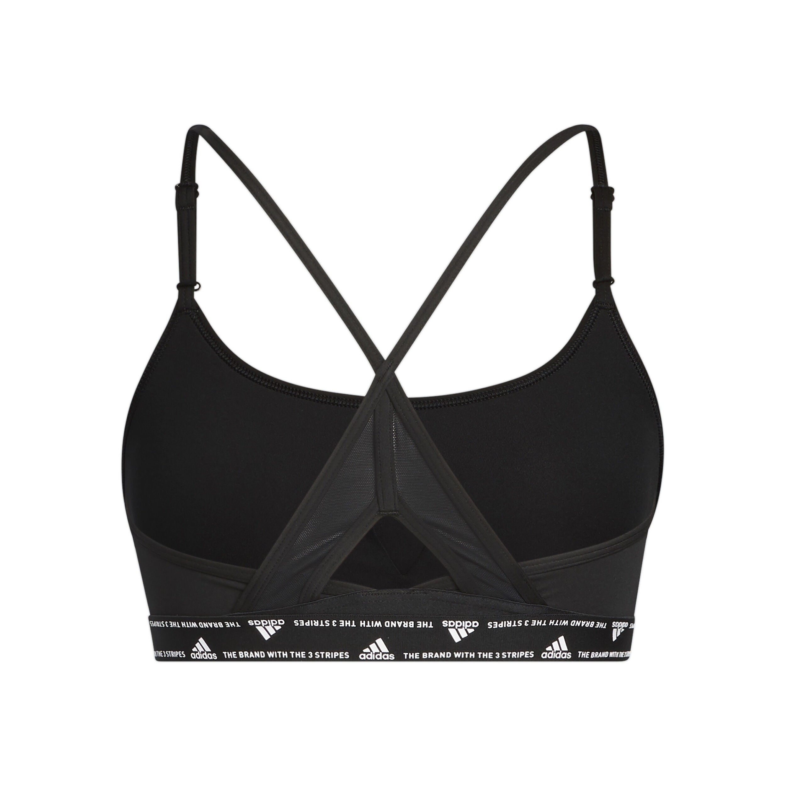 Aeroreact Low Support 3 Stripes Sport BH Damen Schwarz