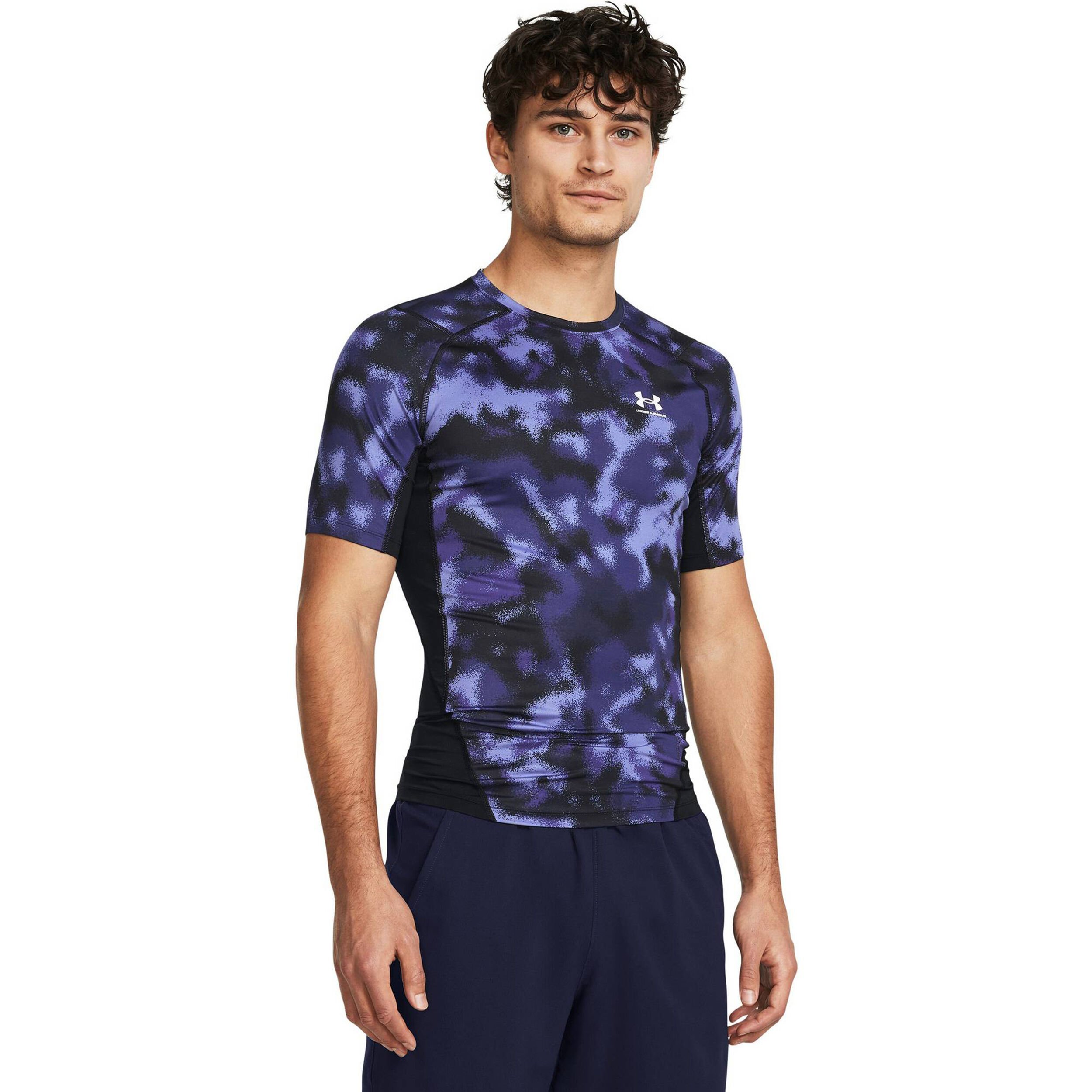 Under Armour Heatgear Printed T Shirt Herren Lila online kaufen Tennis Point DE