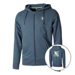 Quiet Please Bekleidung Quiet Please Linear Sweatjacke Herren - blau, 