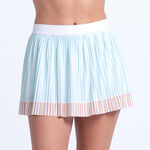 Lucky in Love Bekleidung Lucky in Love Woven Strokes Pleated Rock Damen - hellblau, apricot