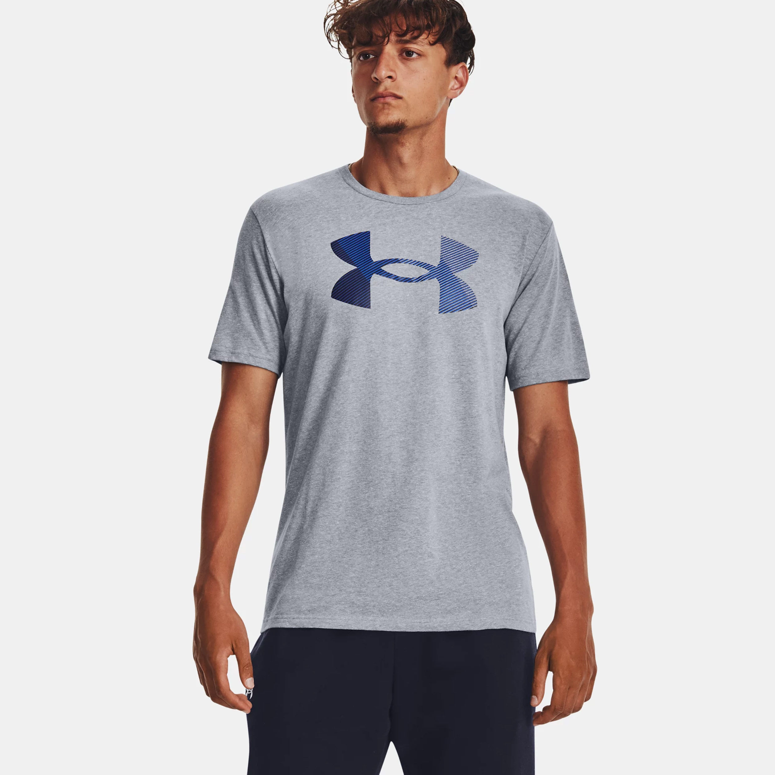 Under armour big logo t shirt hot sale