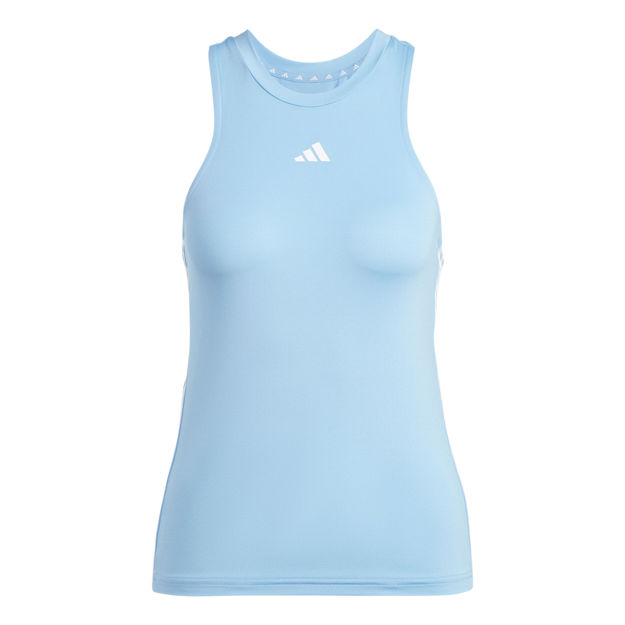 Training Essential 3 Stripes Tank Top Damen Blau WeiB
