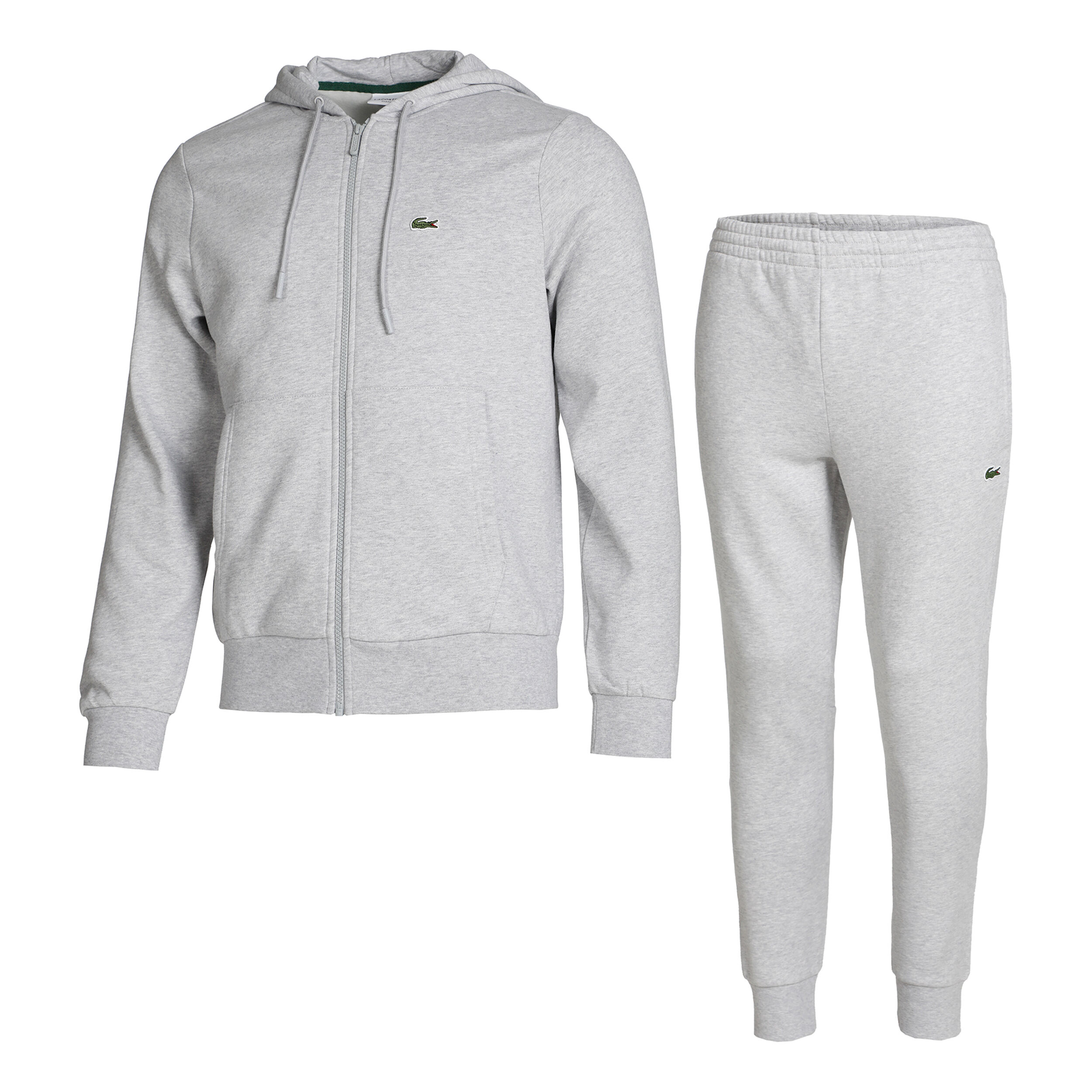Lacoste grey tracksuit hotsell
