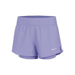 Nike Bekleidung Nike Dri-Fit One Mid Rise 2in1 3in Shorts Damen - lila, 