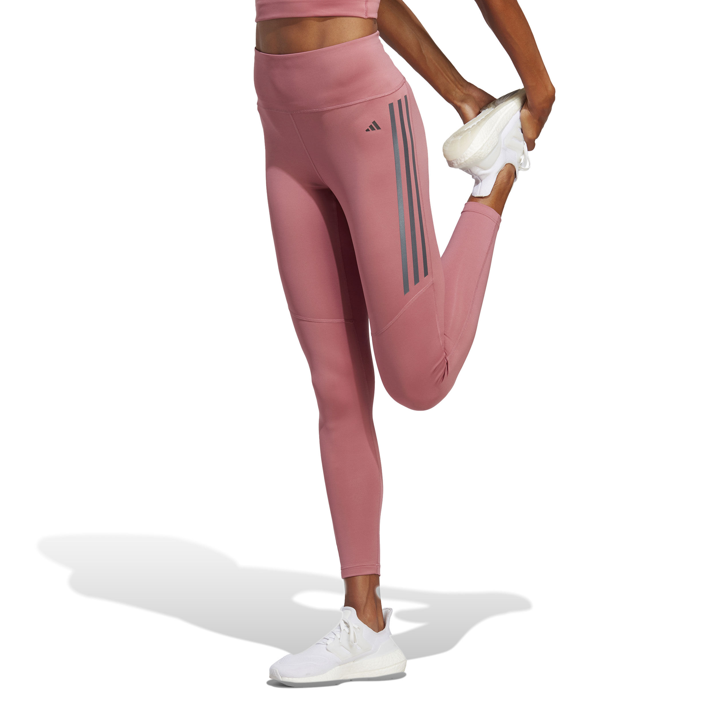 Adidas leggings 3 stripes pink top
