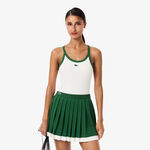 Lacoste Bekleidung Lacoste Tank-Top Damen-Weiß,Dunkelgrün