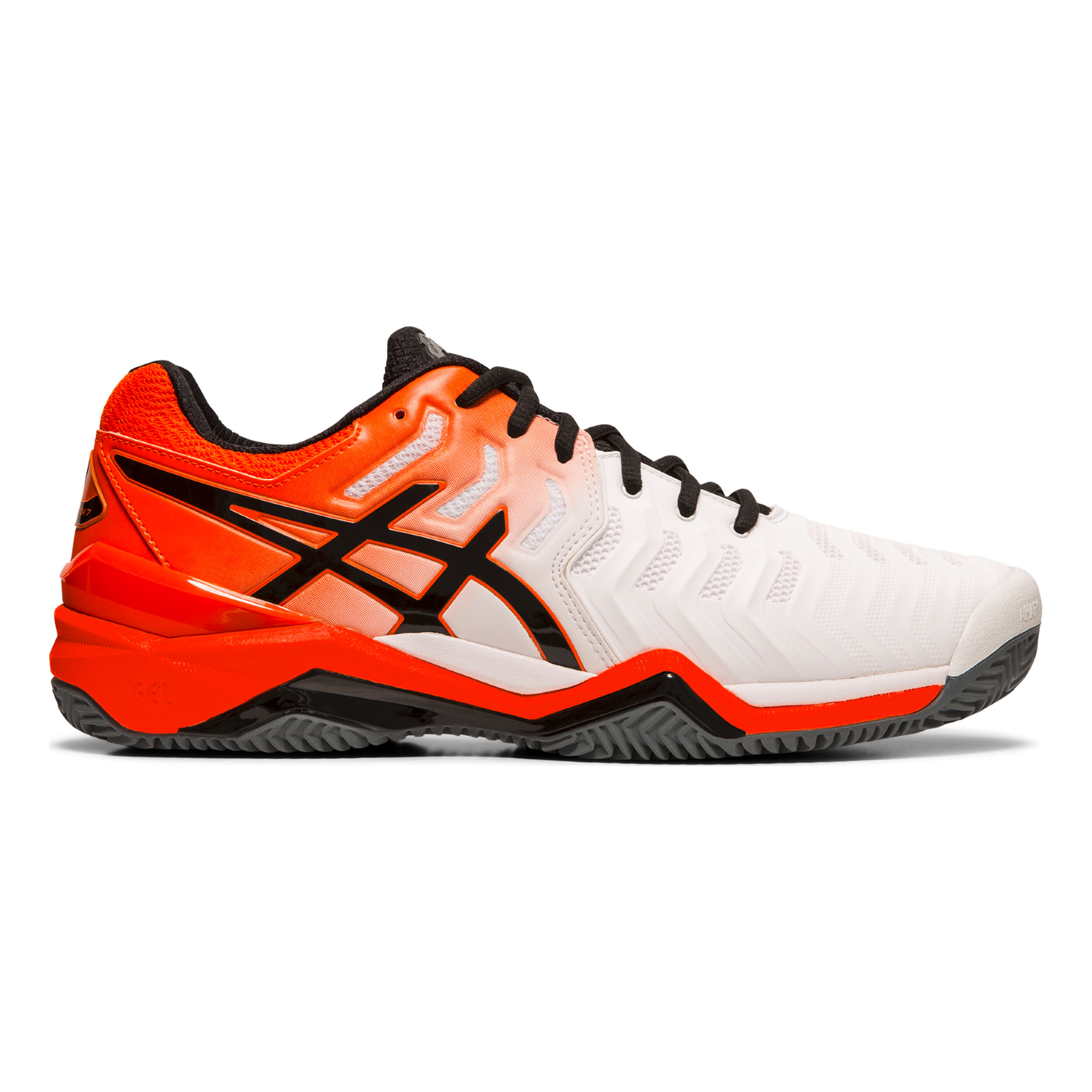 Gel Resolution 7 Clay Sandplatzschuh Herren WeiB Orange