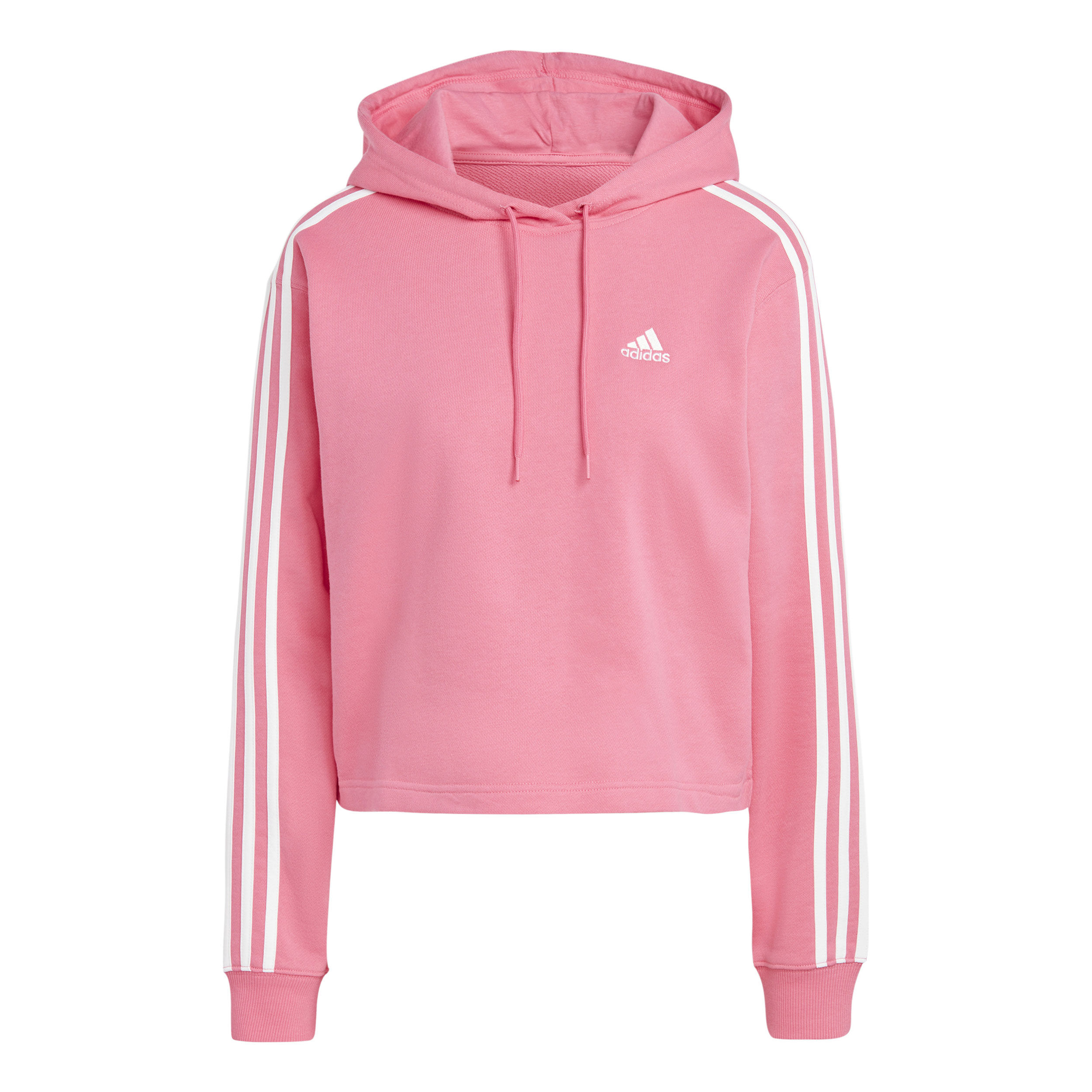 Adidas originals 3 stripe cropped hoodie shop