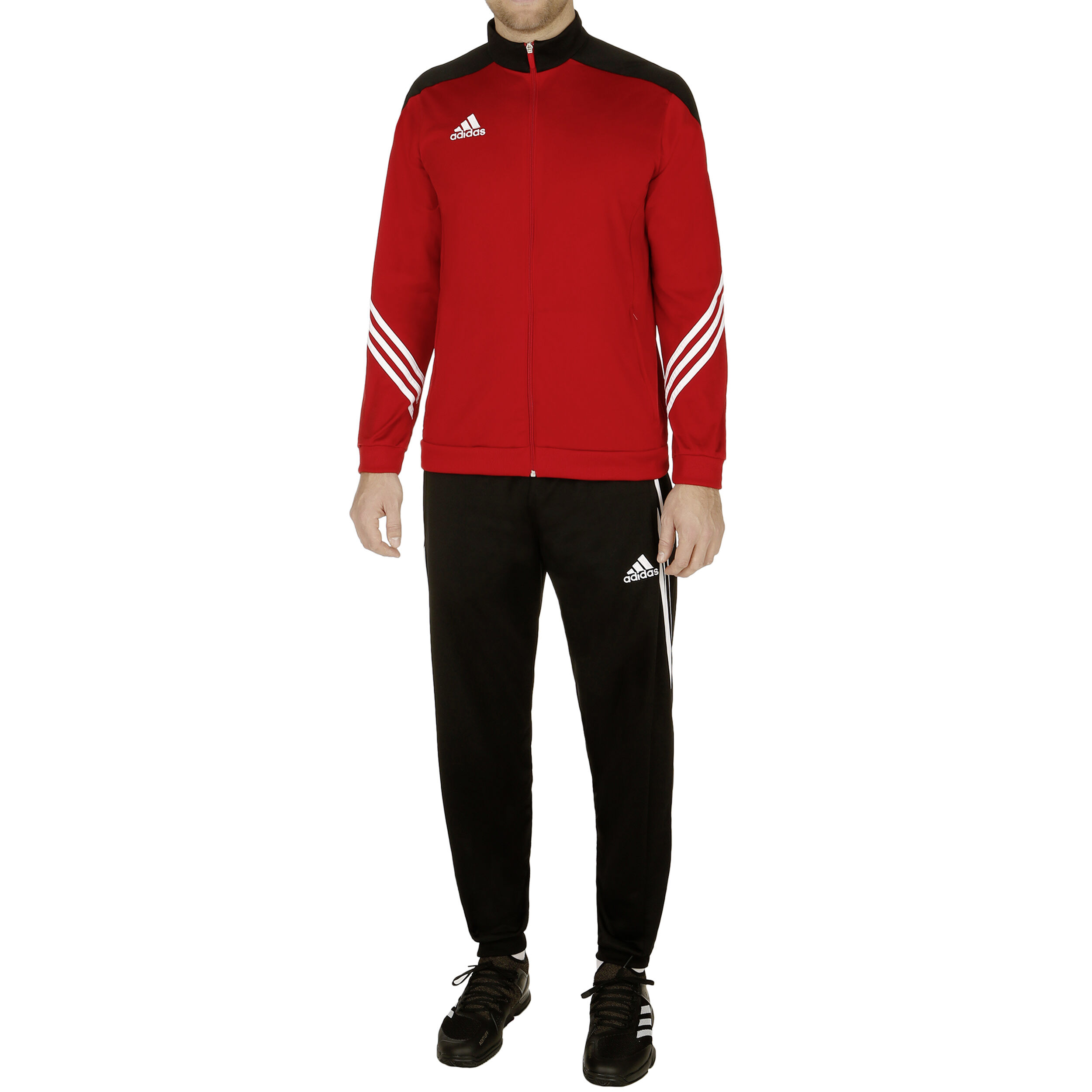 adidas Sereno 14 Trainingsanzug Herren Rot, Schwarz online ADIDAS Sereno 14 Tracksuits Polyesteranzug Trainingsanzug Herren