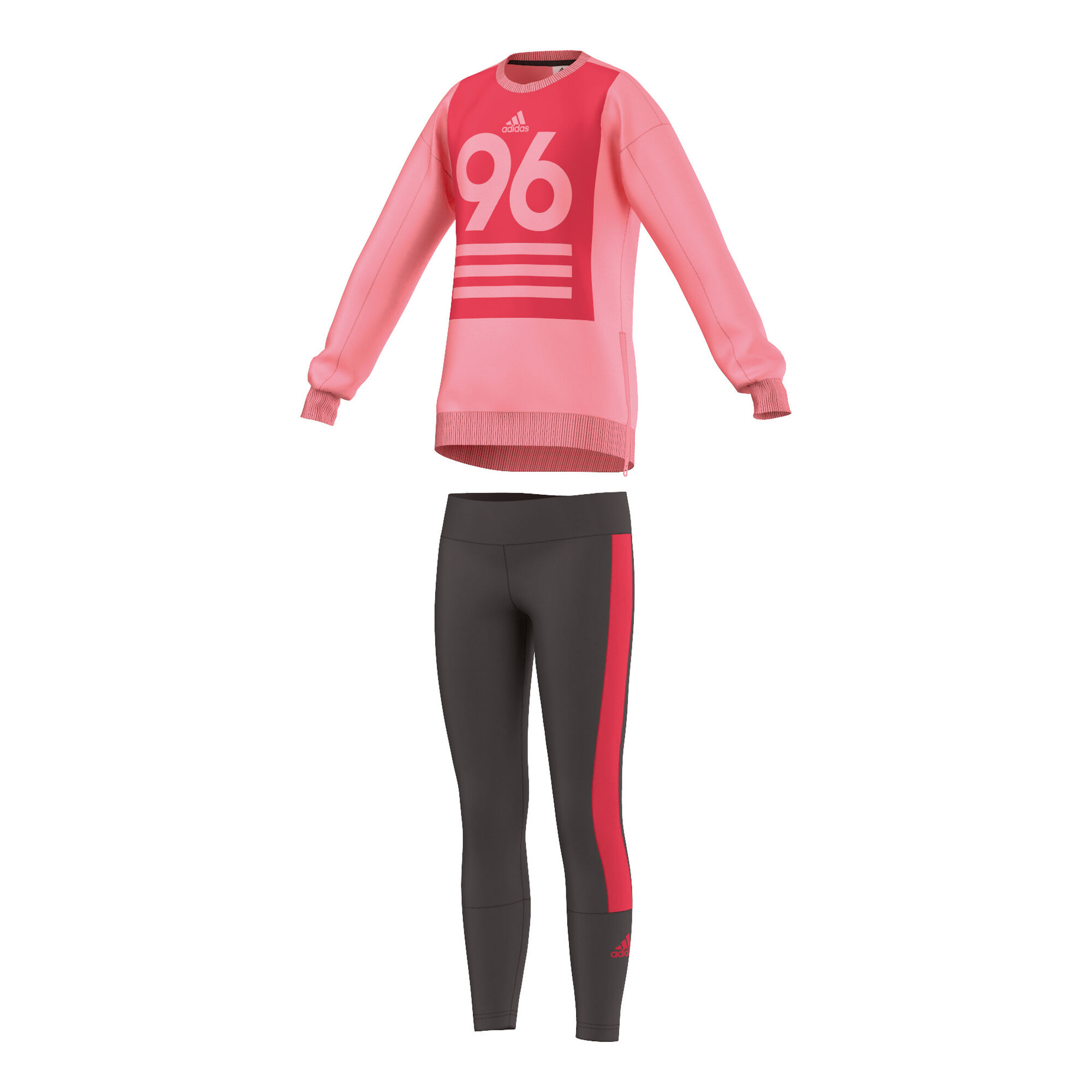 adidas Crew Sweater Tight Set Trainingsanzug Mädchen ...