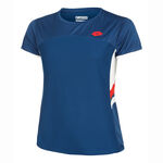 Lotto Bekleidung Lotto Squadra III T-Shirt Damen-Blau,Wei&szlig;