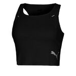 Puma Bekleidung Puma Run Ultraspun Crop Laufshirt Damen-Schwarz