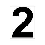 Tegra Platzbedarf Tegra Platzziffer 2 Schild-Wei&szlig;,Schwarz