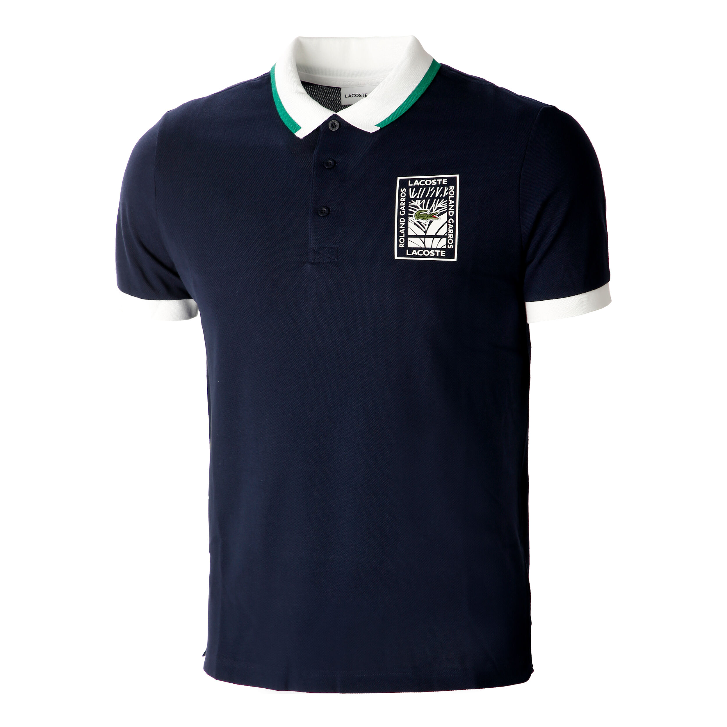 Roland Garros Lifestyle Polo Herren Dunkelblau Wei