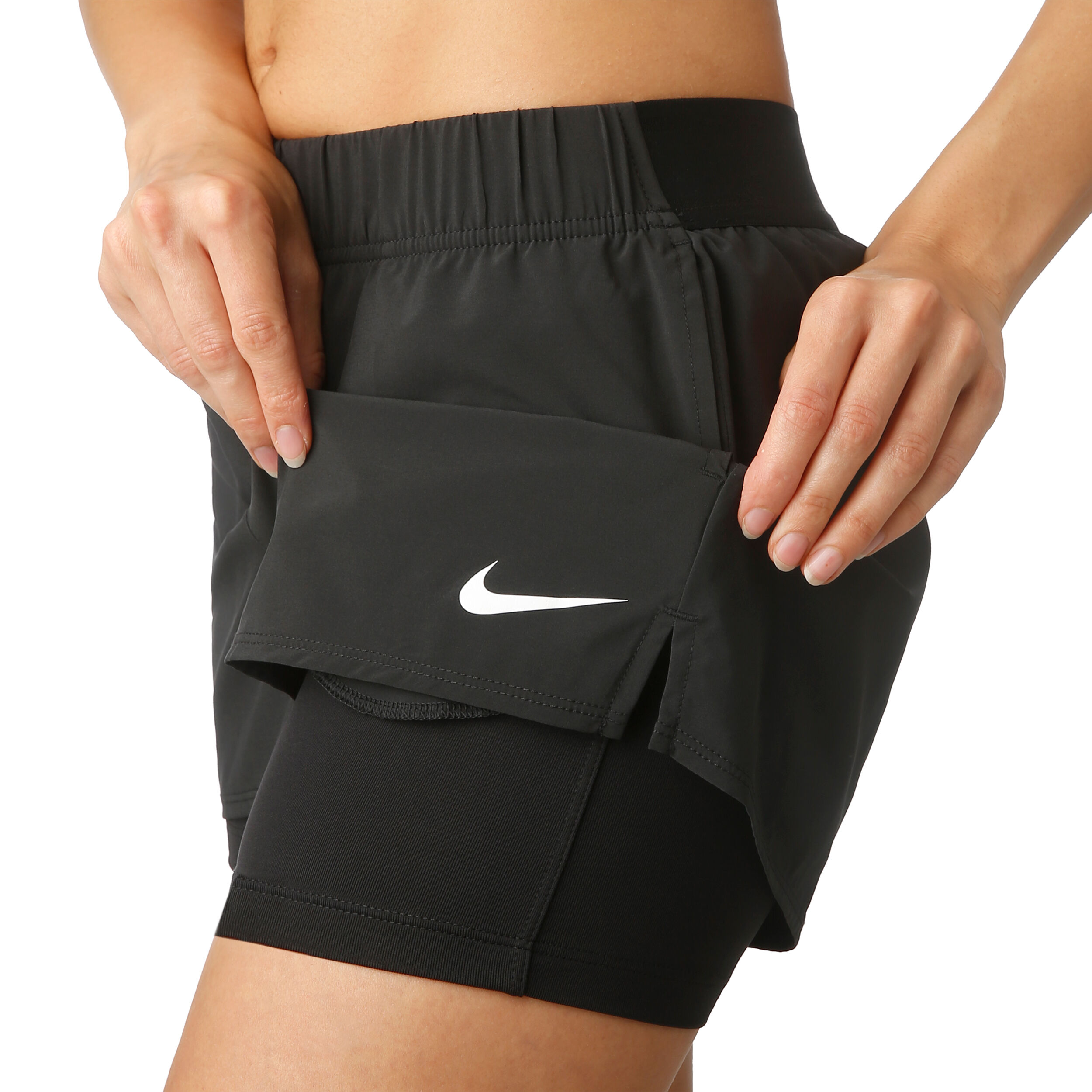 Nike Court Nike Flex Shorts Damen Schwarz WeiB online kaufen Tennis Point DE