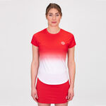 BIDI BADU Bekleidung BIDI BADU Crew Gradiant T-Shirt Damen-Rot,Weiß