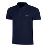 Ribbed Collar Polo Herren - blau, wei&szlig;