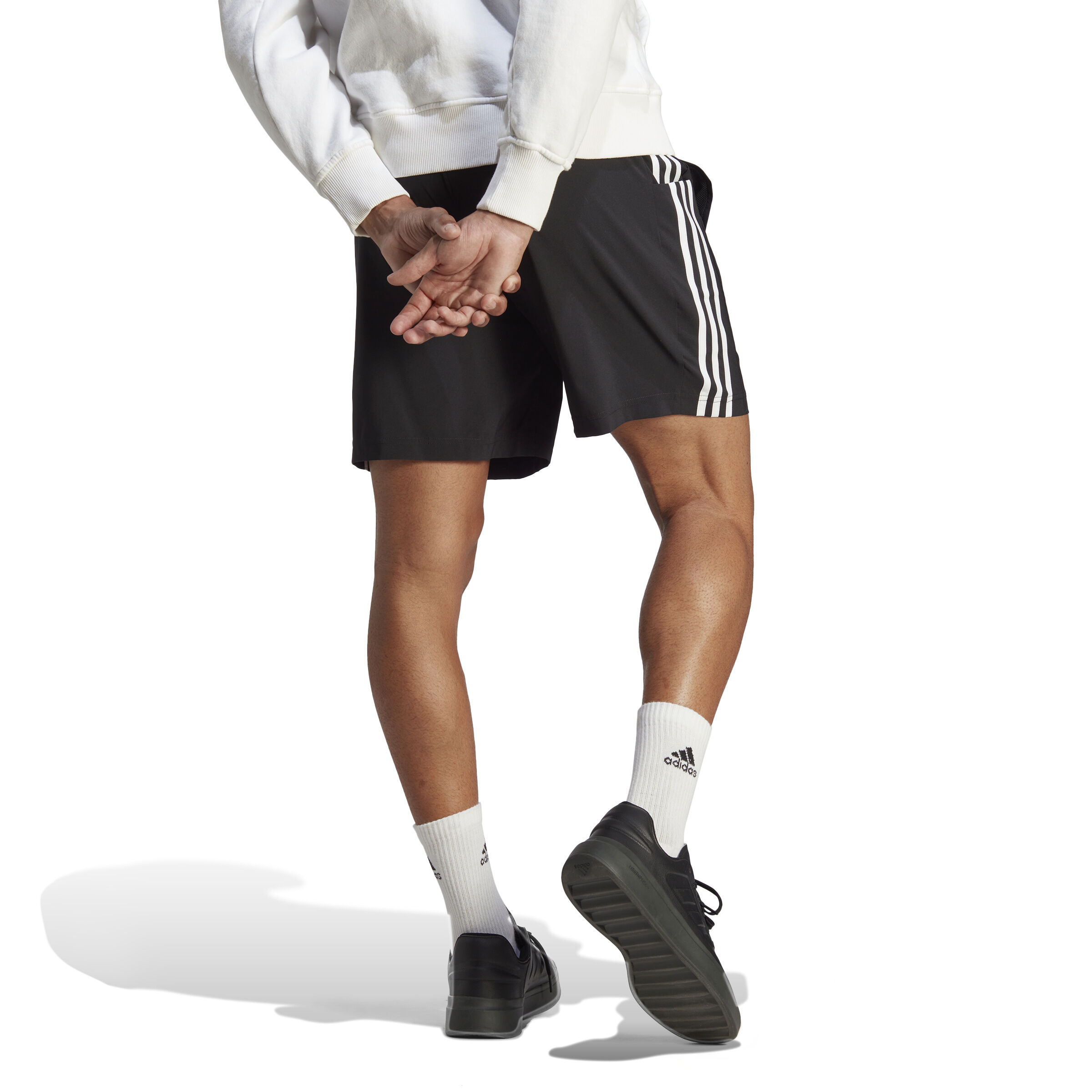 adidas Essentials AEROREADY Chelsea 3 Stripes Shorts Herren Schwarz WeiB online kaufen Tennis Point DE