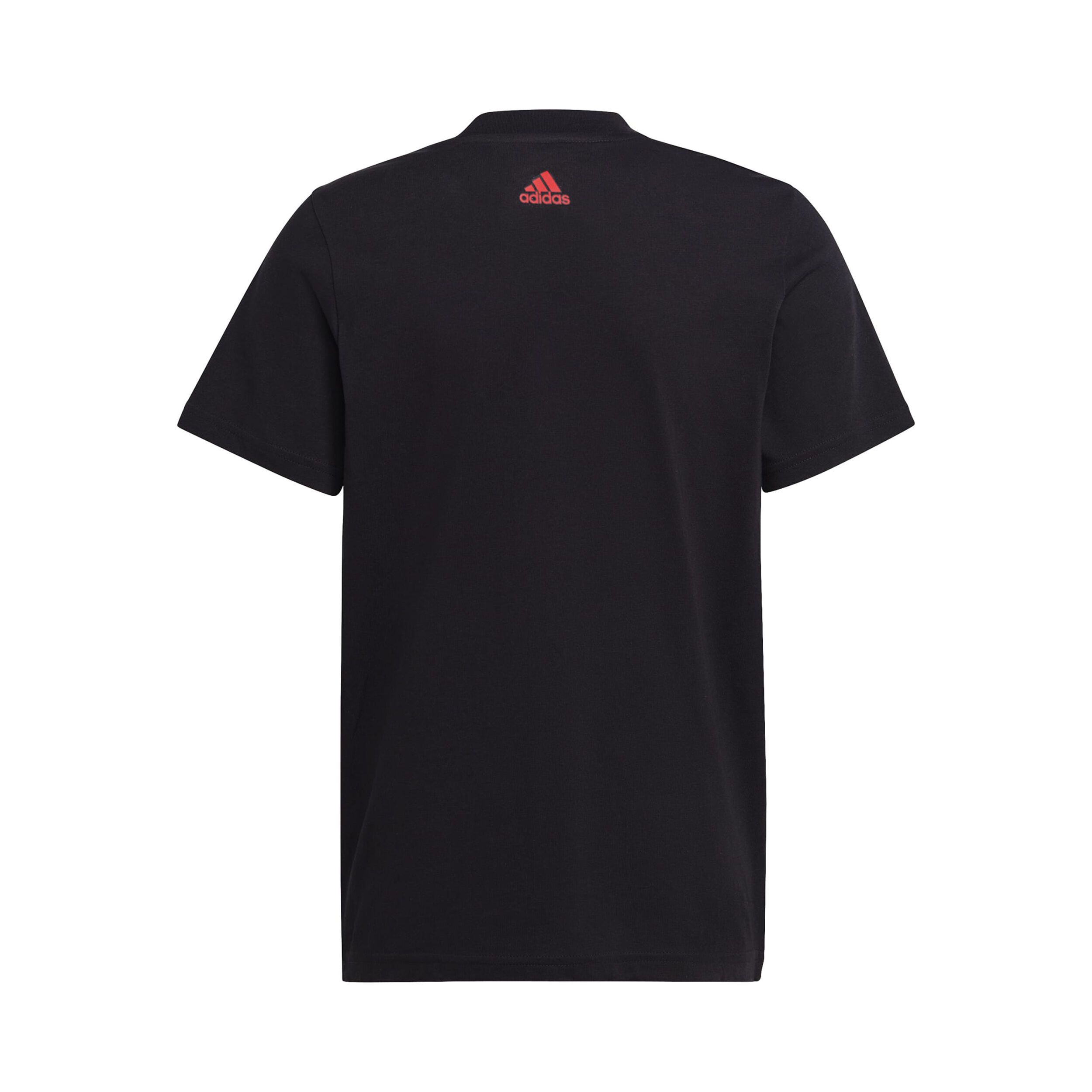 Black adidas shirt with red logo clearance
