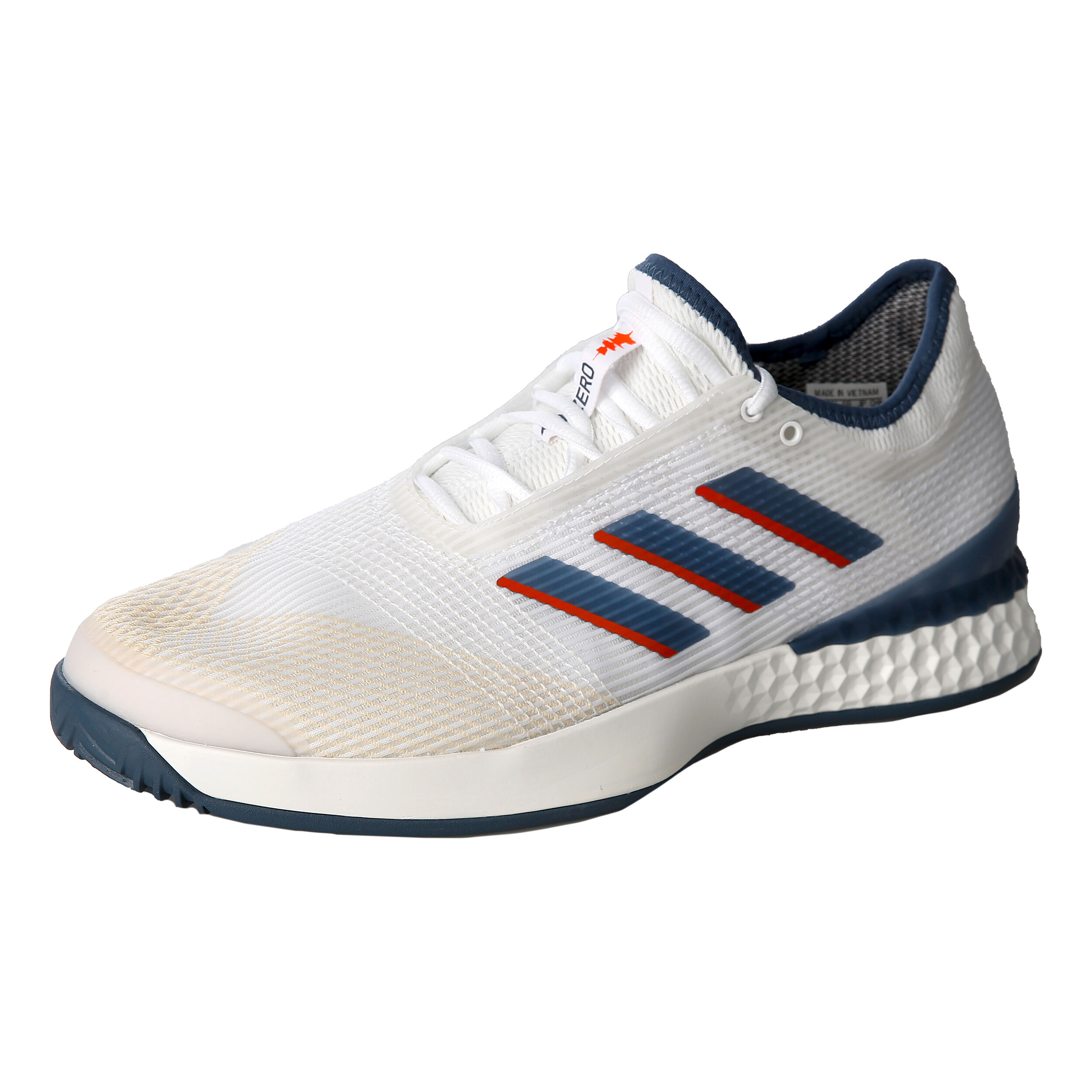 Adizero Ubersonic 3 Allcourtschuh Herren WeiB Dunkelblau