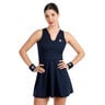 Crew V-Neck Kleid Damen-dunkelblau