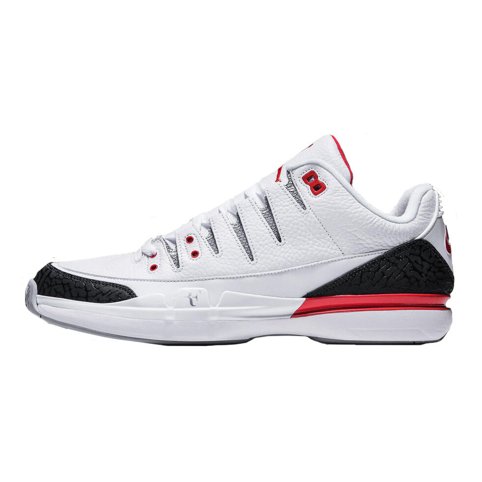 Roger Federer Zoom Vapor Air Jordan 3 Allcourtschuh Herren Wei Schwarz