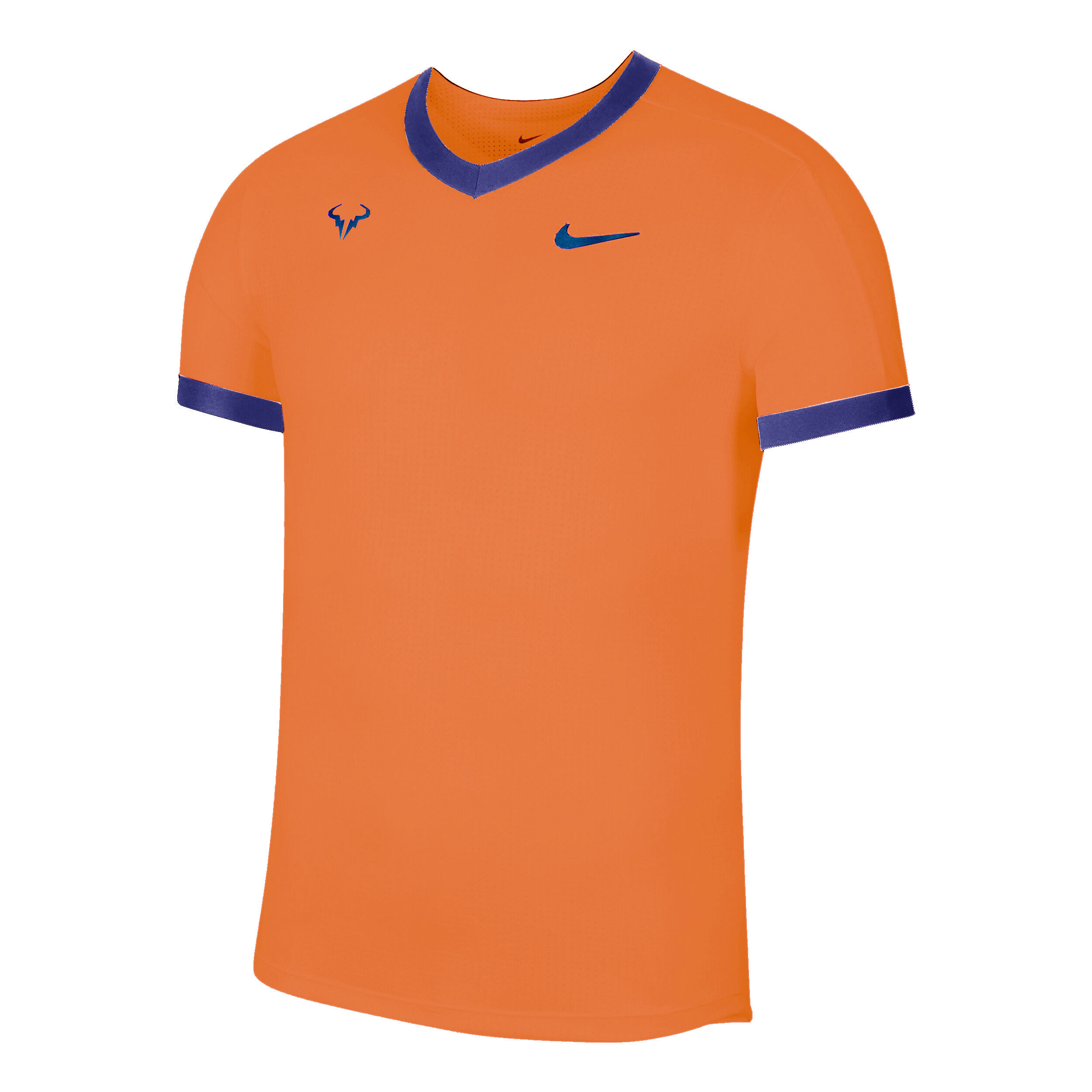 Rafael Nadal Dri Fit Advantage T Shirt Herren Orange Blau