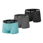 Nike Bekleidung Nike Everyday Stretch Boxer Short 3er Pack Herren-T&uuml;rkis,Hellgrau