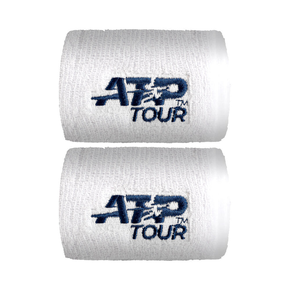 ATP Tour Performance Short Schweißband 2er Pack in weiß, Größe: