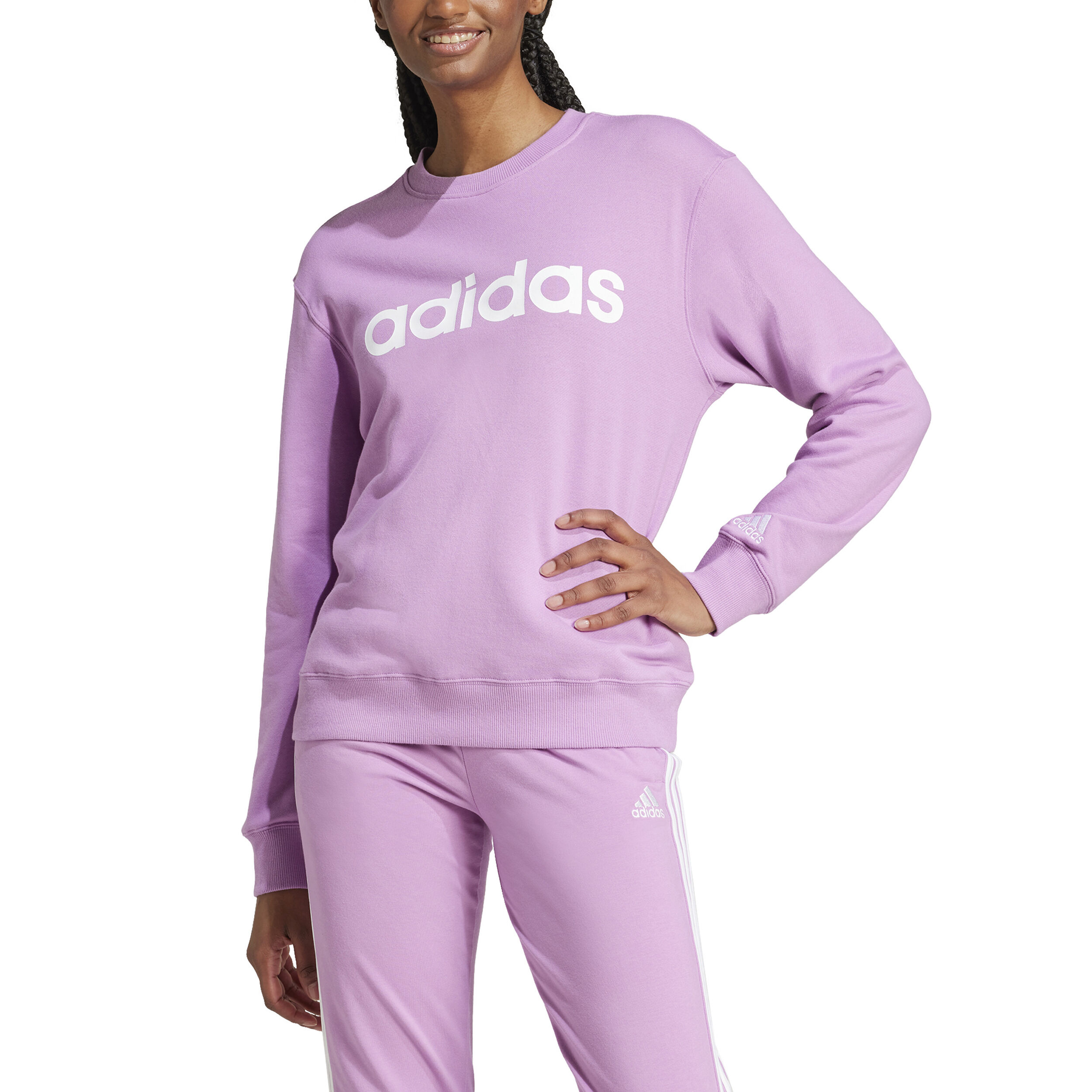 Adidas linear crew sweatshirt best sale