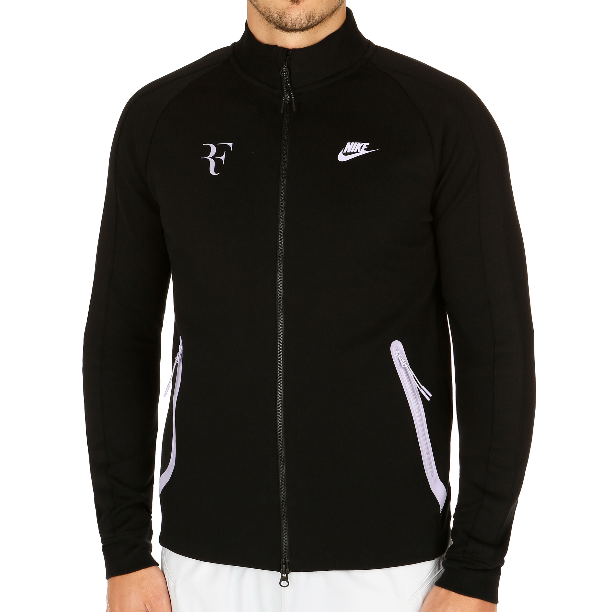 Roger Federer Premier Trainingsjacke Herren Schwarz Flieder