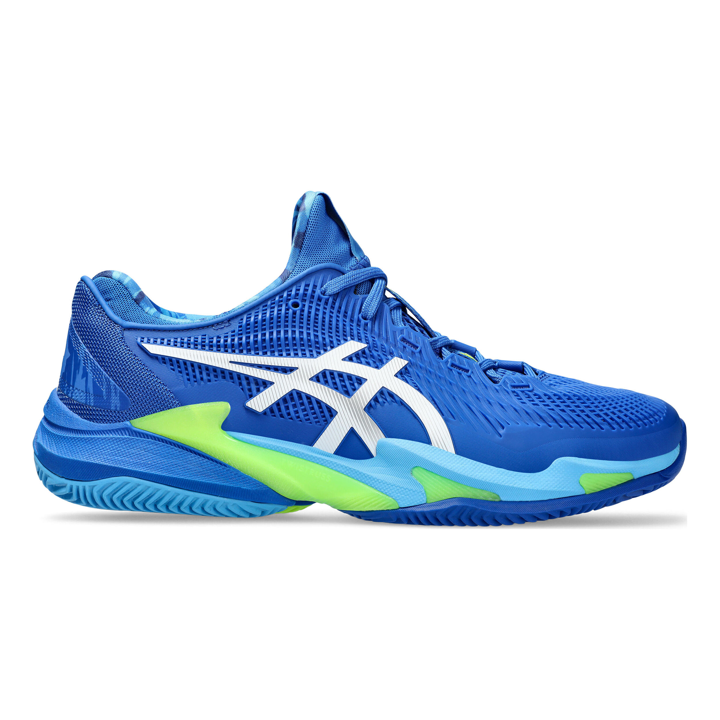 Court FF 3 Novak Sandplatzschuh Herren Blau Neongrun