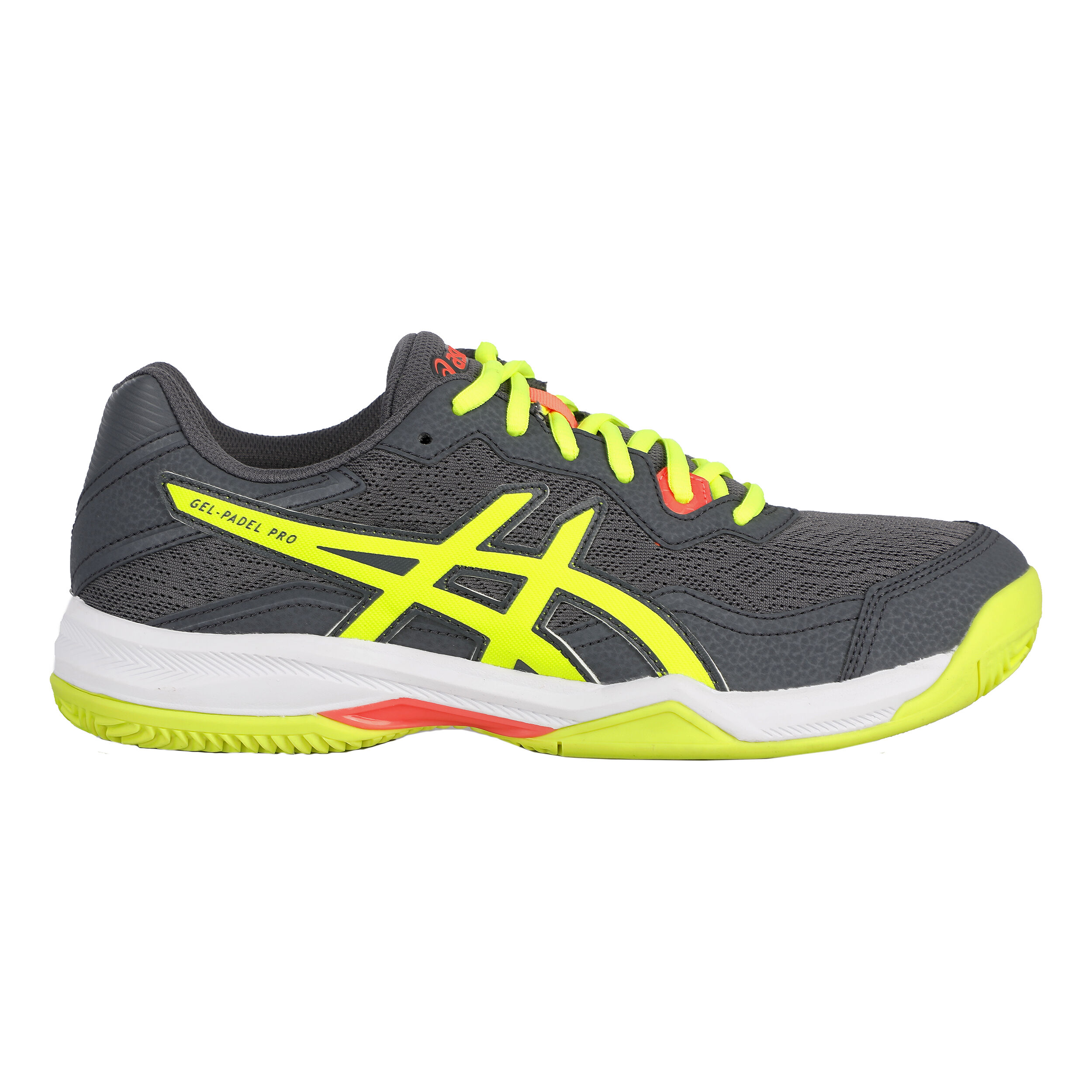 ASICS Gel Padel Pro 4 Padelschuh Herren Dunkelgrau Neongelb online kaufen Tennis Point DE