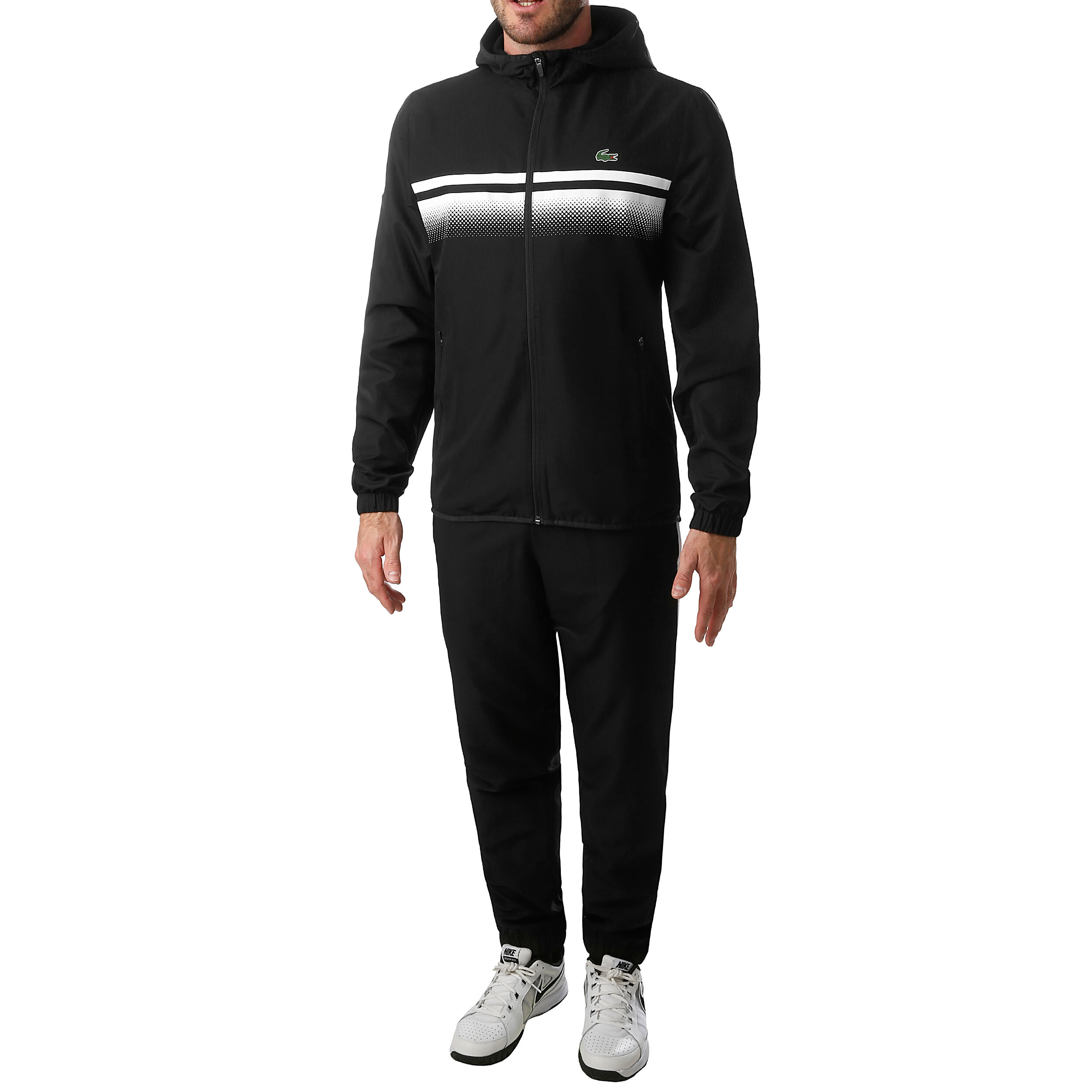 Trainingsanzug Herren Schwarz Wei