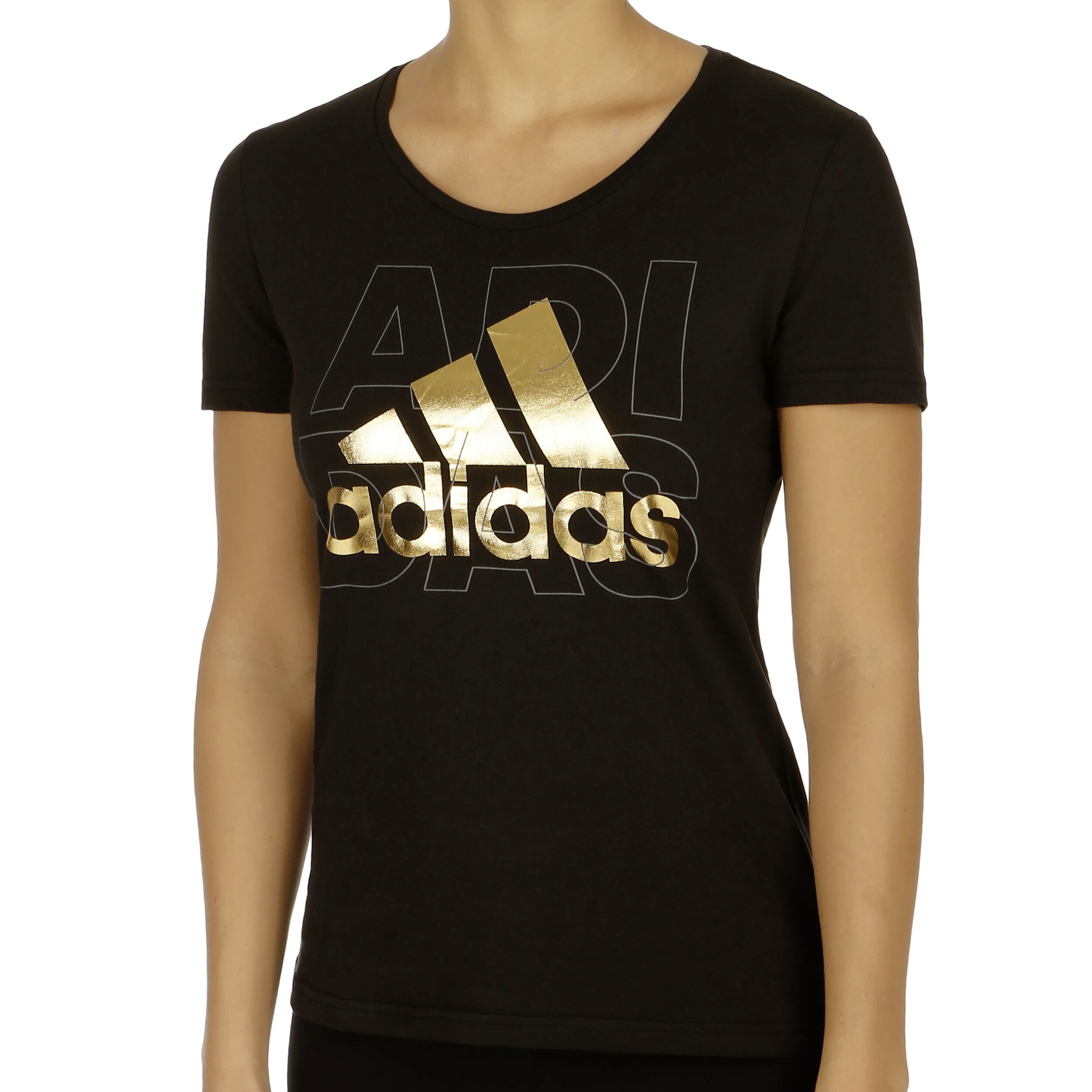 Adidas t shirt schwarz gold damen Outlet