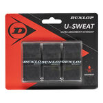 Dunlop Overgrips Dunlop U-Sweat 3er Pack-Schwarz,Rot