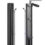 Tegra Platzbedarf Tegra ASS Tennisnetzpfosten 83mm Rund,Aluminium-Dunkelgrün