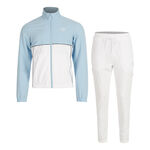 Sergio Tacchini Bekleidung Sergio Tacchini Deriva Trainingsanzug Herren-Weiß,Hellblau