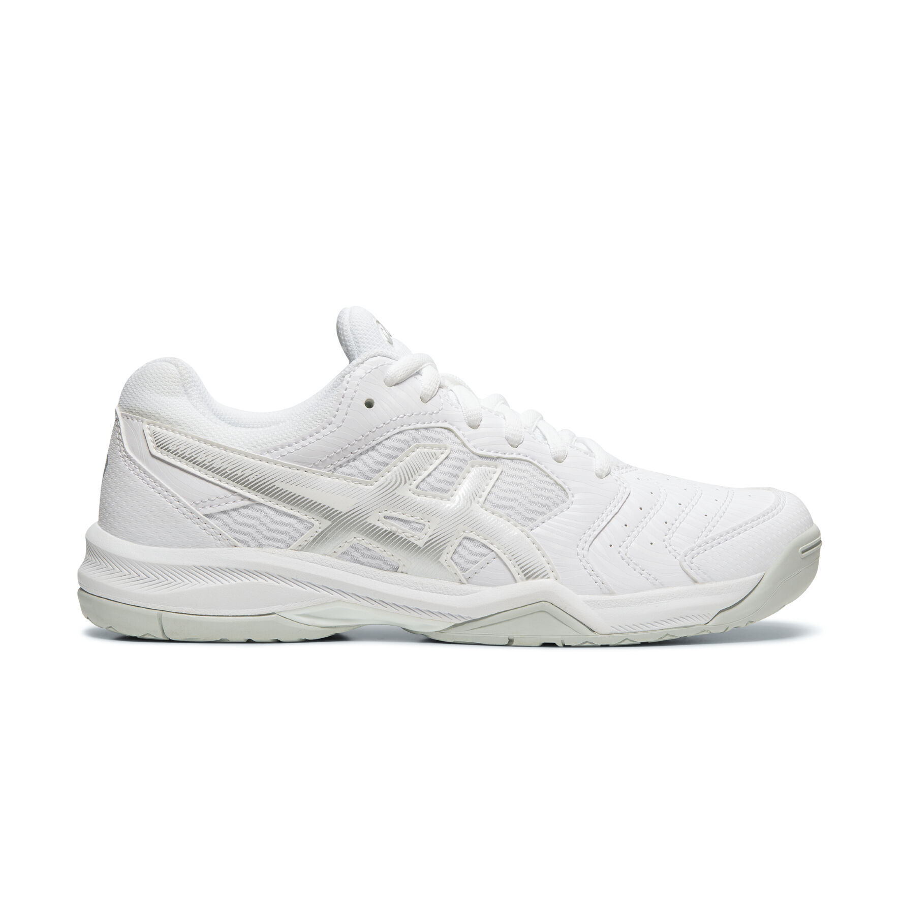 Gel Dedicate 6 Allcourtschuh Damen WeiB Silber