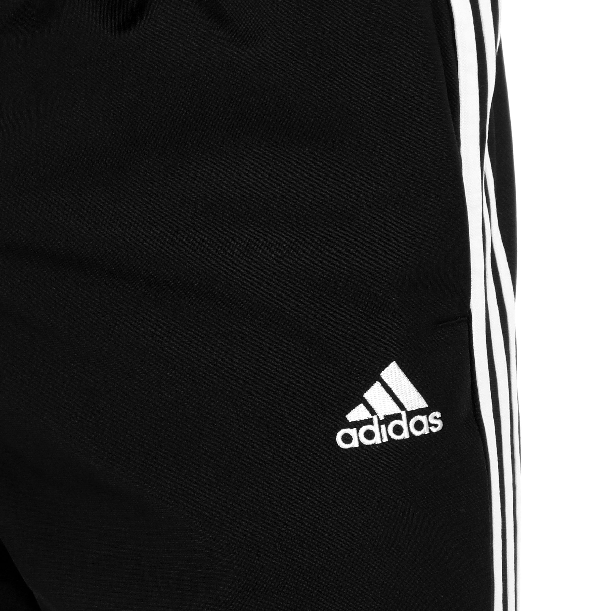 Sportswear Basic 3 Stripes Tricot Trainingsanzug Herren Schwarz WeiB