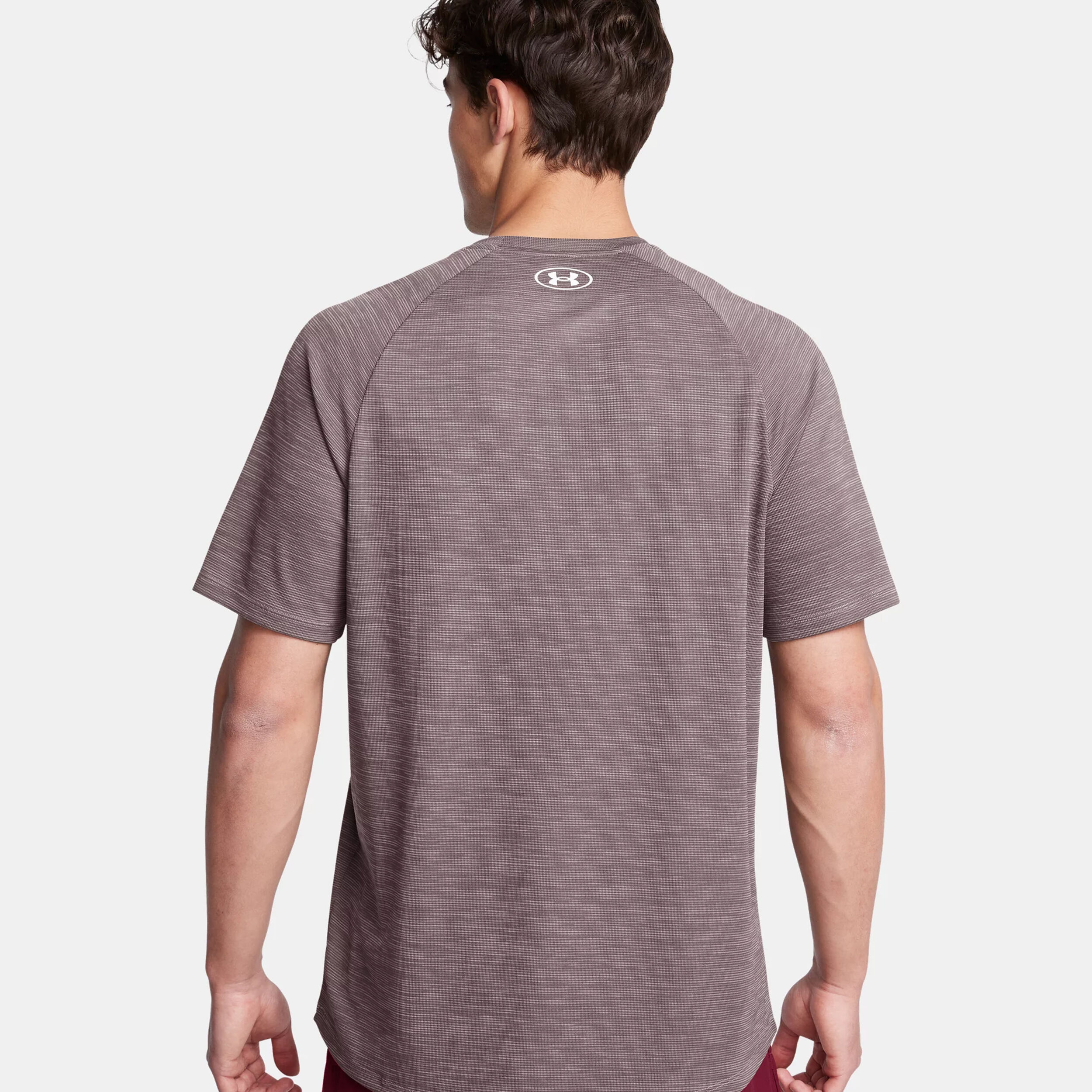 Tech Textured T Shirt Herren Grau