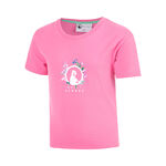 Quiet Please T-Shirt Quiet Please Joy Flower Logo T-Shirt M&auml;dchen-pink, wei&szlig;