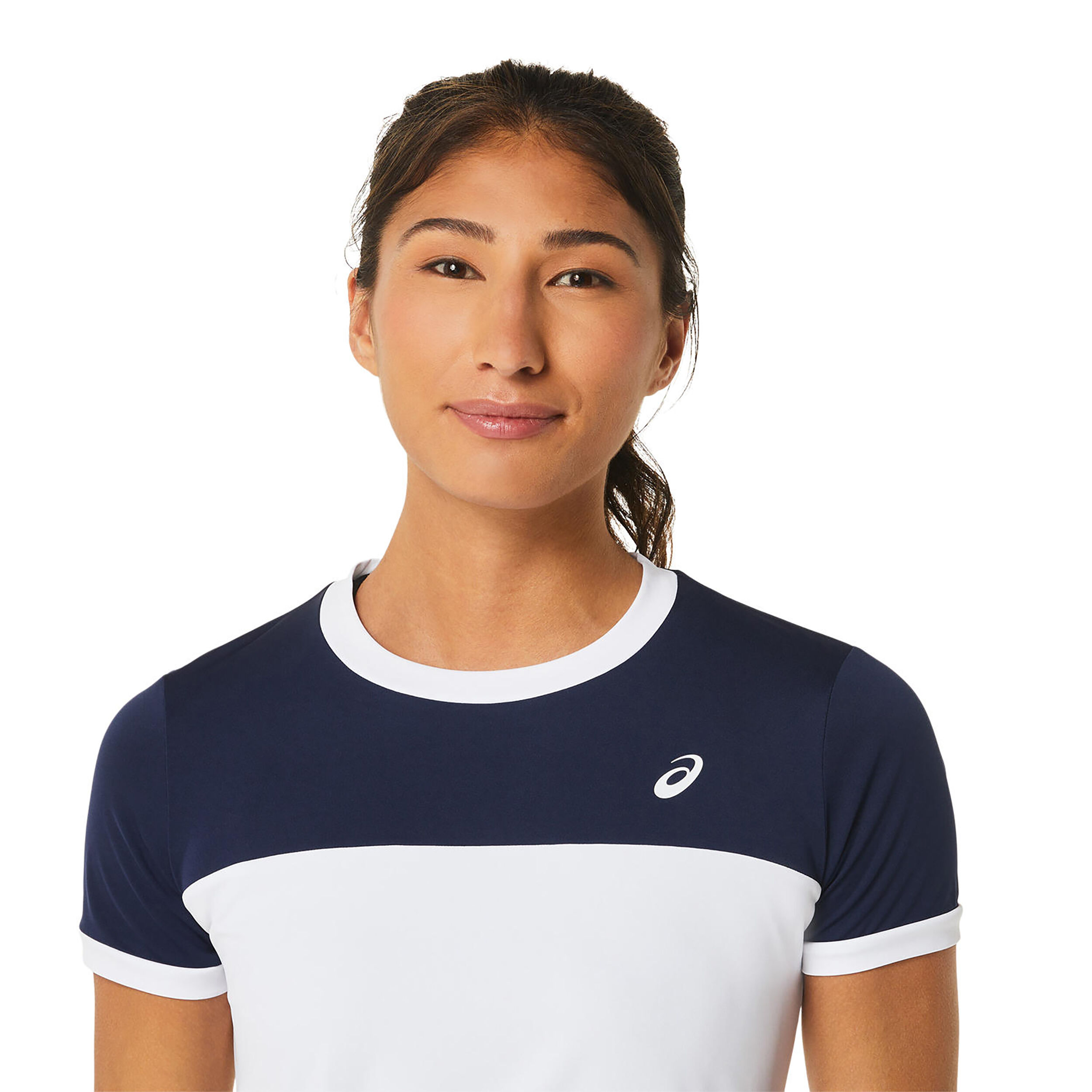 ASICS Court T Shirt Damen WeiB Dunkelblau online kaufen Tennis Point DE