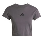 adidas Bekleidung adidas Future Icon Small Logo T-Shirt Damen-Dunkelgrau