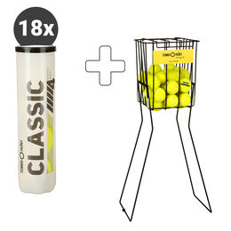 Classic Tennisball 4er 18 Dosen plus Ballkorb