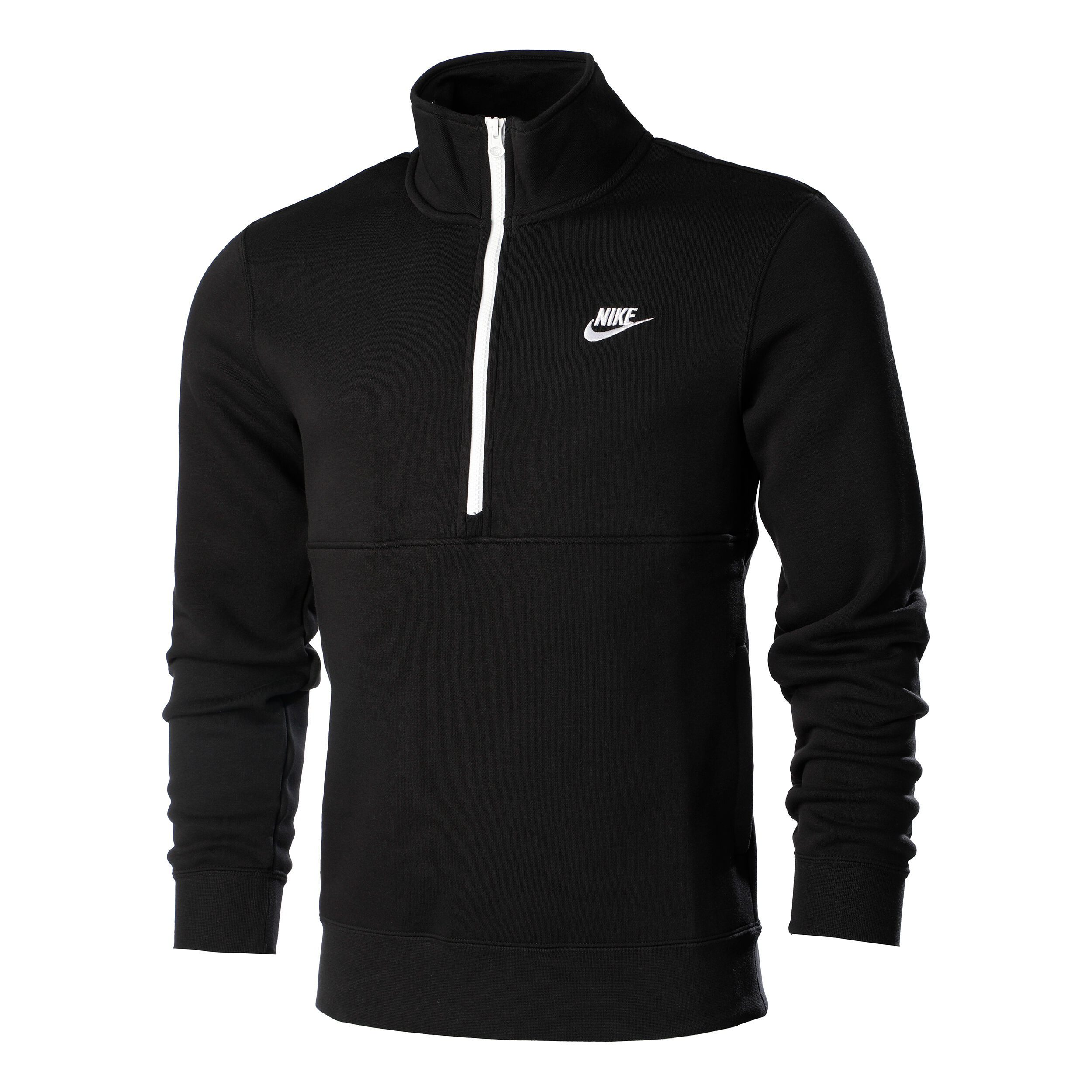 Sportswear Club Brushed Back Half Zip Sweatshirt Herren Schwarz