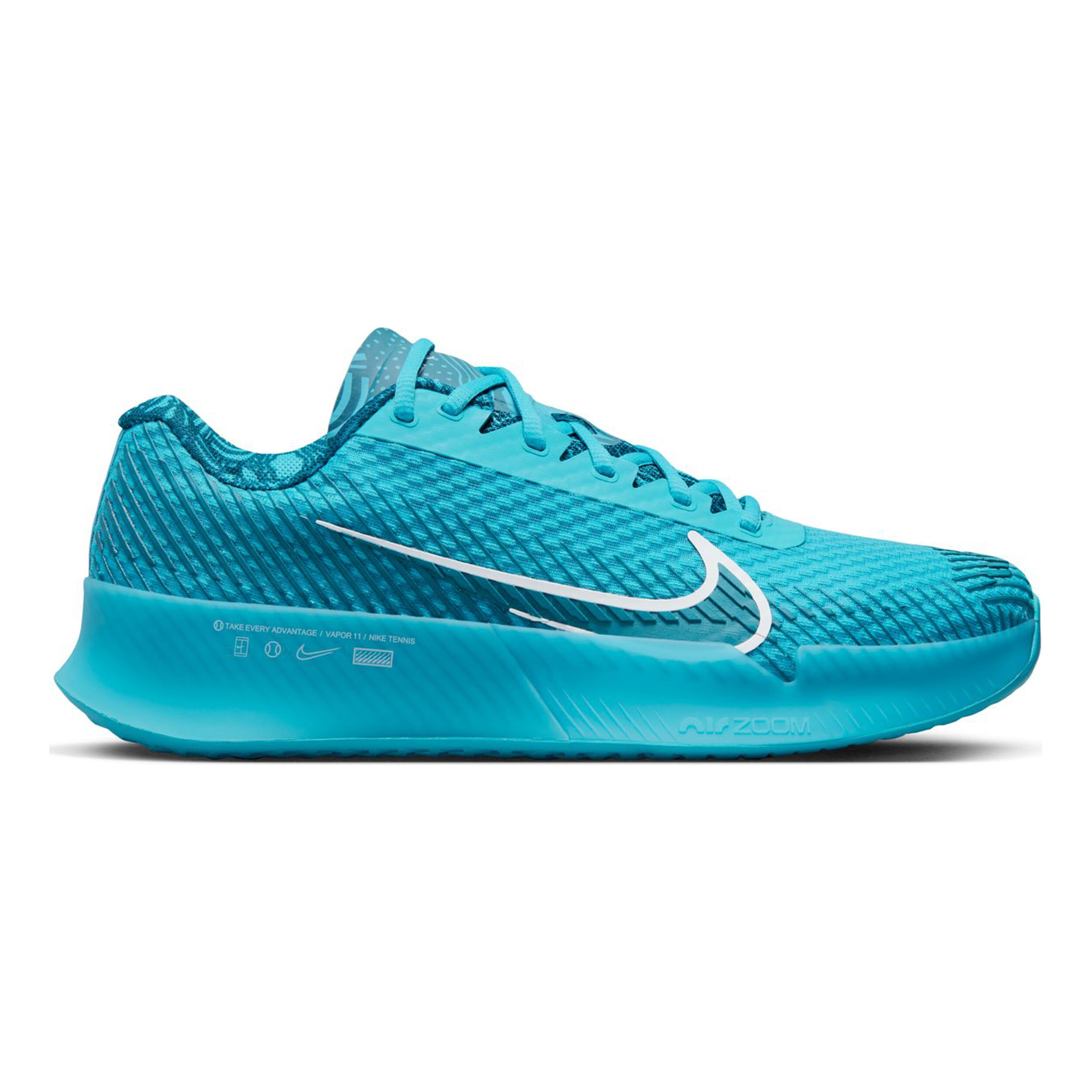 Court Vapor 11 Allcourtschuh Herren Turkis WeiB