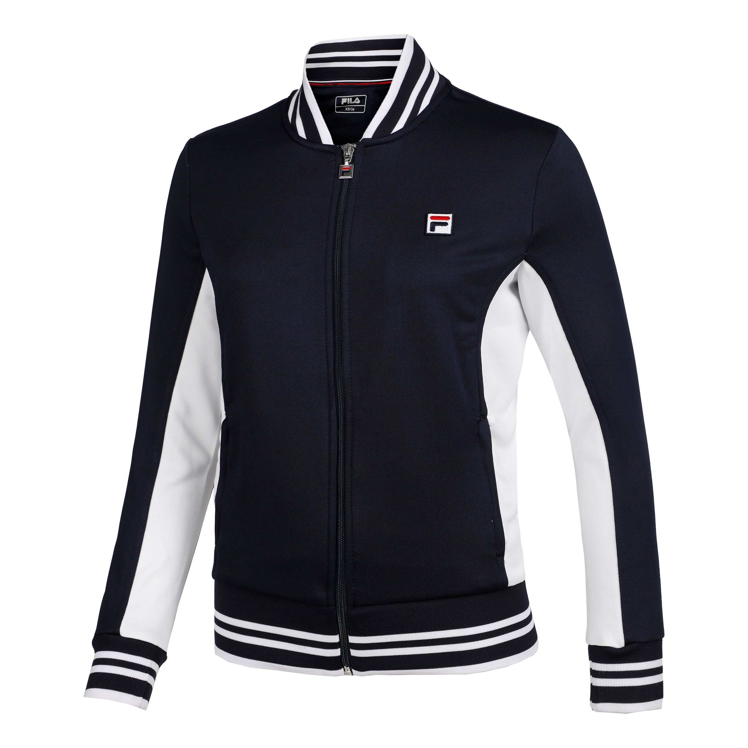 Black and white fila jacket new arrivals
